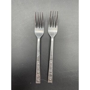 Rogers Century House Japan Stainless Dinner Forks Lot 2 Mid Century Flatware